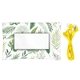 aerial view a yellow leaf wrapped ear bud set, image 1 of 2