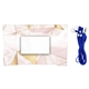 aerial view a blue marble wrapped ear bud set, image 1 of 2