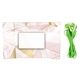 aerial view a green marble wrapped ear bud set, image 1 of 2
