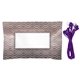 aerial view a purple twist wrapped ear bud set, image 1 of 2
