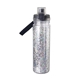 aerial view a clear locking 18 oz confetti bottle, image 1 of 2