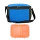 a blue bag & orange container lunch to go ridge cooler