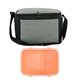 a gray bag & orange container lunch to go ridge cooler