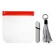 aerial view a red metallic cable care kit, image 1 of 2