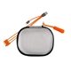 aerial view a orange mini cable set with 4- in -1 usb adapter, image 1 of 2
