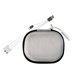 aerial view a white mini cable set with 4- in -1 usb adapter, image 1 of 2