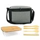 aerial view a gray ridge bamboo lunch cooler, image 1 of 2
