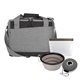 aerial view a gray travel pet set with cooler and accessories, image 1 of 2