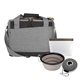 aerial view a orange travel pet set with cooler and accessories, image 1 of 2