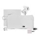 aerial view a white large stretchy wall, cable, cloth buds set, image 1 of 2