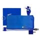 aerial view a blue large stretchy wall, cable, cloth buds set, image 1 of 2