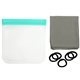 aerial view a mint workout hair tie pouch, image 1 of 2
