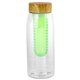 aerial view a green bamboo pattern 32 oz bottle with infuser, image 1 of 2