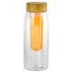 aerial view a orange bamboo pattern 32 oz bottle with infuser, image 1 of 2