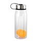 aerial view a orange metal lanyard lid 32 oz bottle with floating infuser, image 1 of 2