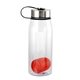 aerial view a red metal lanyard lid 32 oz bottle with floating infuser, image 1 of 2