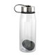 aerial view a smoke metal lanyard lid 32 oz bottle with floating infuser, image 1 of 2