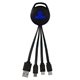 a blue color light up vivid 3- in -1 charging cable