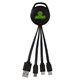 a green color light up vivid 3- in -1 charging cable