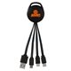 a orange color light up vivid 3- in -1 charging cable