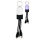 a black full color clearview light up charging cable