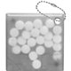 aerial view a clear square mint keyring, image 1 of 2