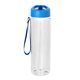 aerial view a blue pop up 24 oz lanyard bottle, image 1 of 2