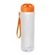 aerial view a orange pop up 24 oz lanyard bottle, image 1 of 2