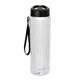 aerial view a black pop up 24 oz lanyard bottle, image 1 of 2