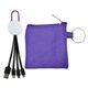 aerial view a purple white colorful clip cable pouch set, image 1 of 2