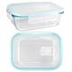 aerial view a mint snap - on lid glass storage container, image 1 of 2