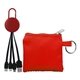 aerial view a red sporty colorful clip cable set, image 1 of 2
