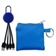 aerial view a blue sporty colorful clip cable set, image 1 of 2
