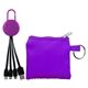 aerial view a purple sporty colorful clip cable set, image 1 of 2