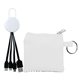 aerial view a white sporty colorful clip cable set, image 1 of 2