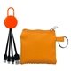 aerial view a orange sporty colorful clip cable set, image 1 of 2