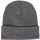aerial view a grey one size knit beanie with cuff, image 1 of 4