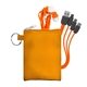 aerial view a orange tall stretchy buds cable set, image 1 of 2