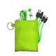 aerial view a green tall stretchy buds cable set, image 1 of 2