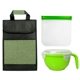 aerial view a green trendy noodle sandwich cooler set, image 1 of 2