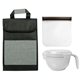 aerial view a gray trendy noodle sandwich cooler set, image 1 of 2