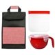 aerial view a red trendy noodle sandwich cooler set, image 1 of 2