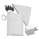 aerial view a white tall stretchy techie kit, image 1 of 2