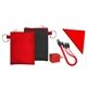 aerial view a red tall stretchy techie kit, image 1 of 2