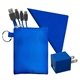 aerial view a blue tall stretchy techie kit, image 1 of 2
