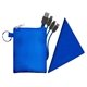 aerial view a blue tall stretchy cloth cable set, image 1 of 2