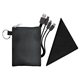 aerial view a black tall stretchy cloth cable set, image 1 of 2