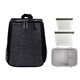 aerial view a grey x line lunch and snack set, image 1 of 2