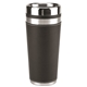 aerial view a black leatherette tumbler - 16 oz, image 1 of 2