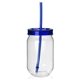 aerial view a blue fiesta mason jar tumbler - 22 oz, image 1 of 2
